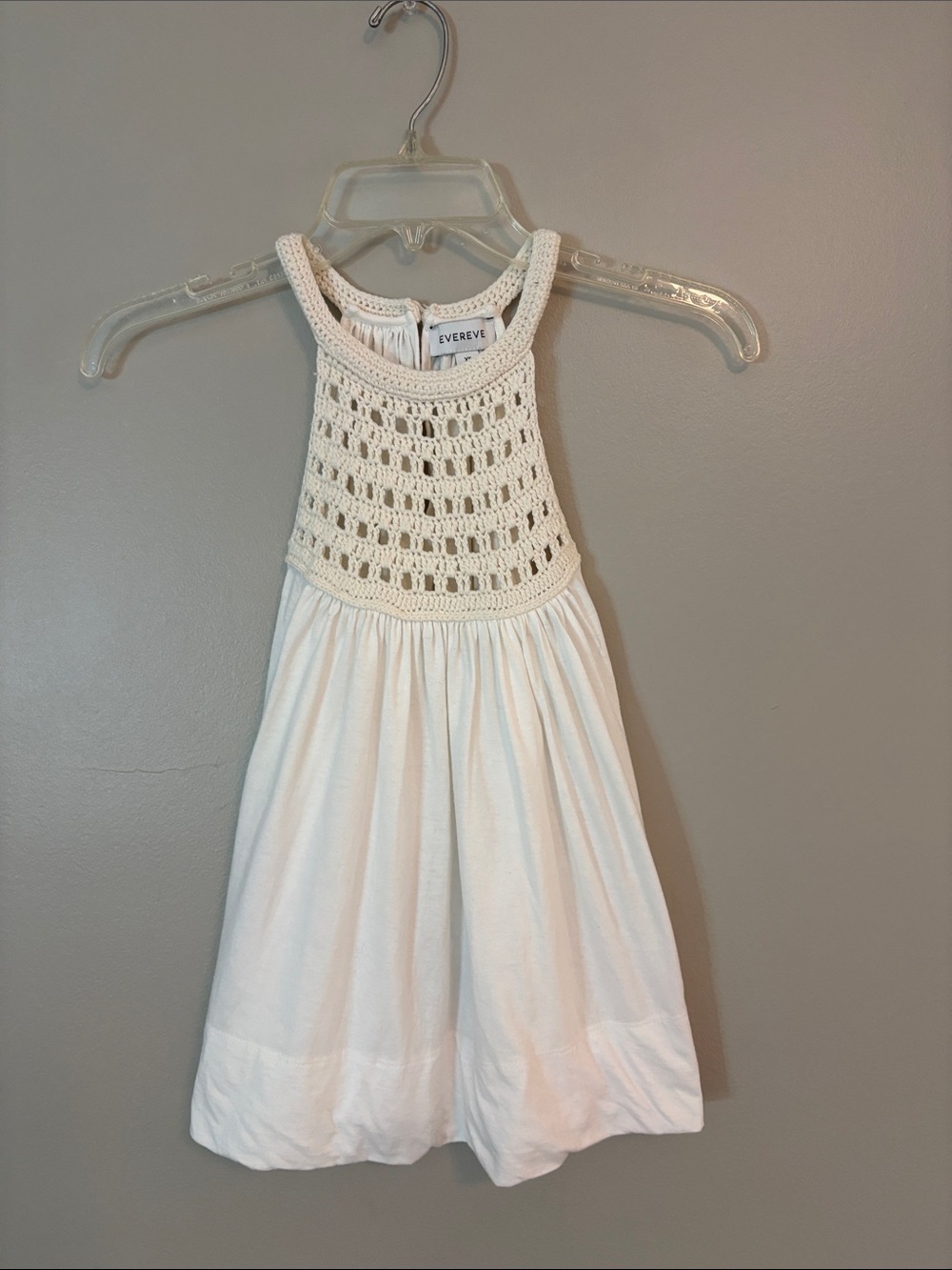Evereve Cream Crochet Halter Top